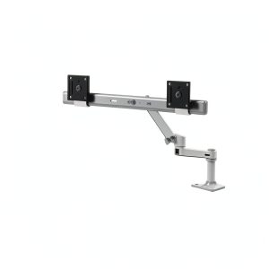 Pavo Dual Monitor Arm White Metal Desk Mount VESA-0