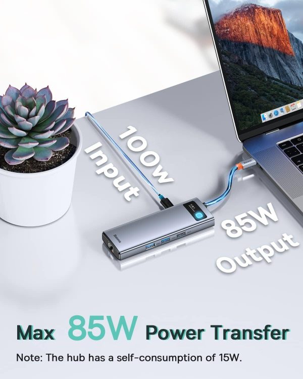 Baseus USB C Hub Dual 4K HDMI 100W PD Charging Docking-4