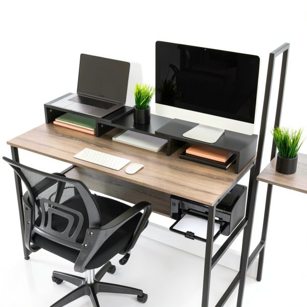 Mind Reader Adjustable Dual Monitor Stand Ergonomic MDF-3