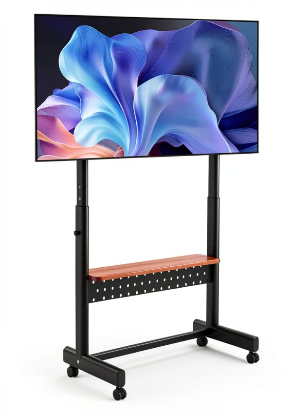 Pavo Universal Rolling TV Stand Steel Mobile Mount Home-0