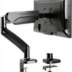 MOUNTUP Monitor Arm Full Motion Black White Desk Mount-0