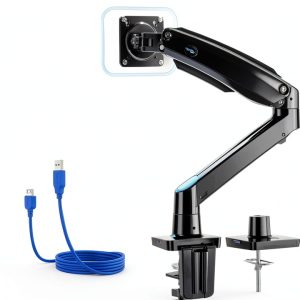 Pavo Monitor Arm Ergonomic Aluminum USB 3.0 Desk Mount-0