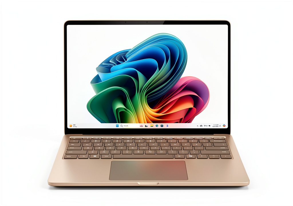 Microsoft Surface Laptop showing slim aluminum design and touchscreen display