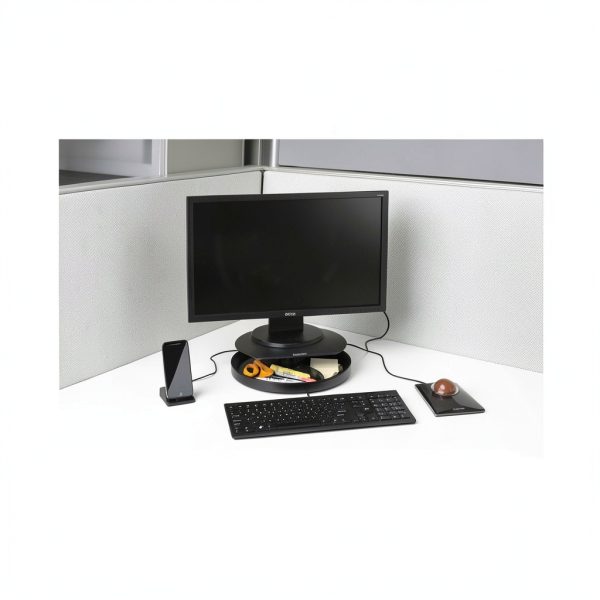 Kensington Monitor Stand Ergonomic SmartFit Spinning Storage-3