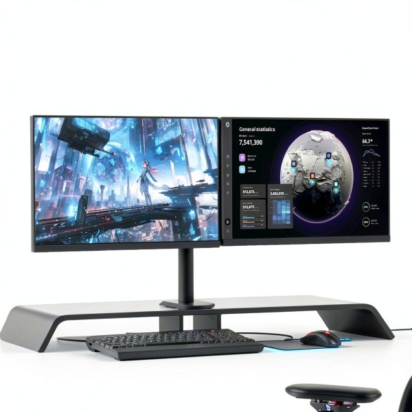 ACGAM Dual Monitor Arm Steel Mount VESA 100x75 Ergonomic-16