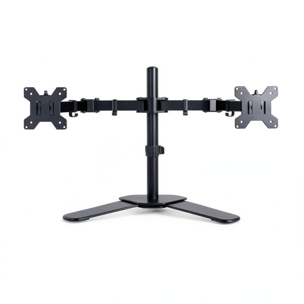 Cables Direct Dual Monitor Stand Heavy Duty Freestanding-1