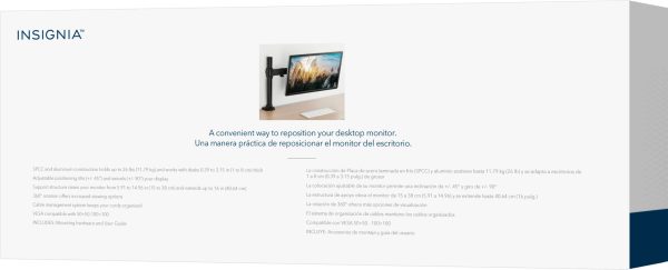 Insignia Monitor Mount 35 Inch Adjustable Desk Mount-5