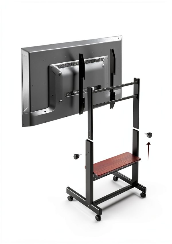 Pavo Universal Rolling TV Stand Steel Mobile Mount Home-5