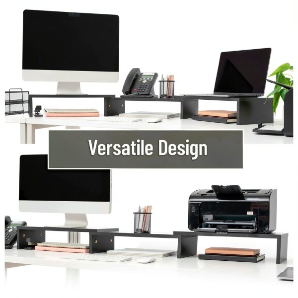 Mind Reader Adjustable Dual Monitor Stand Ergonomic MDF-6