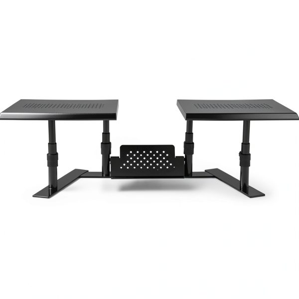 Allsop ErgoTwin Dual Monitor Stand Adjustable Height Metal-0