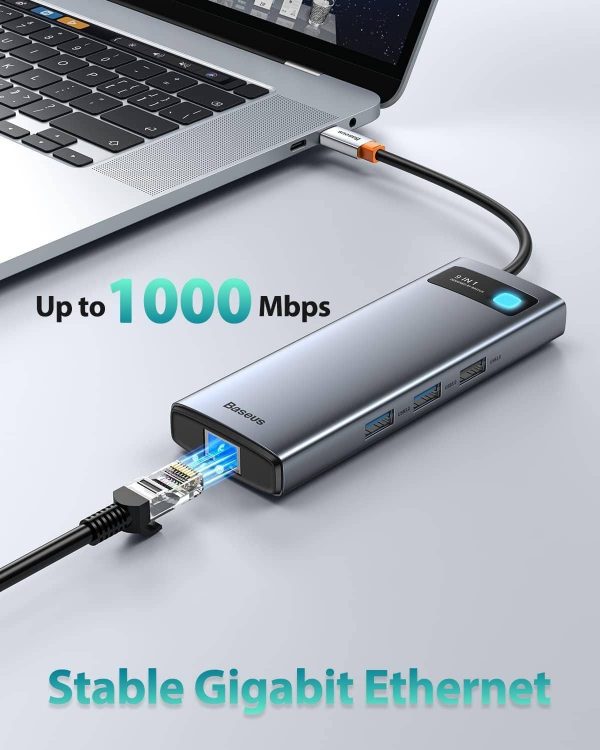 Baseus USB C Hub Dual 4K HDMI 100W PD Charging Docking-3