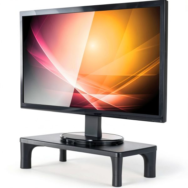 Allsop Monitor Stand Adjustable Height Wooden Platform-2