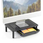 Staples TECH Adjustable Ergonomic Monitor Stand with Drawer-0