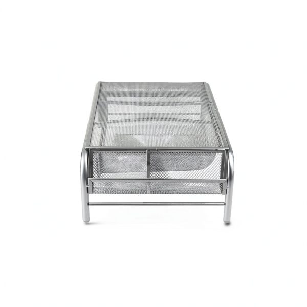 Pavo Monitor Stand Black Silver Ergonomic Desktop Organizer-8