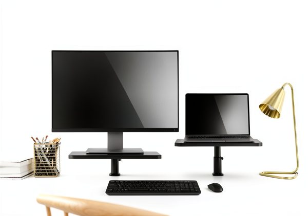 Allsop Ascend Monitor Stands Adjustable 2 Pack Black-1