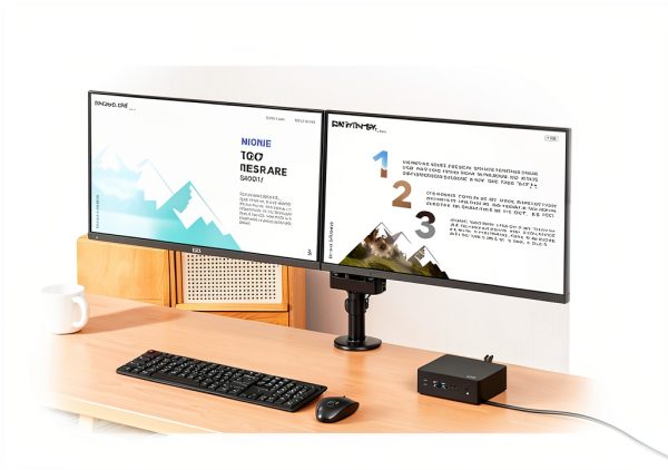 MSI PRO MT81D Dual Monitor Stand Aluminum Black 3-Year-5