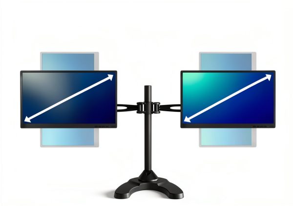 Mount-It Dual Monitor Stand Articulating Steel Desk Mount-6