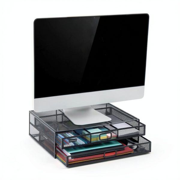 Network Mesh Monitor Stand Organizer Office Home Desk-0