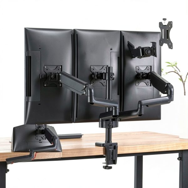 Mount-It Triple Monitor Mount Gas Spring Full Motion Desk-6
