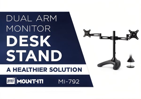 Mount-It Dual Monitor Stand Articulating Steel Desk Mount-1
