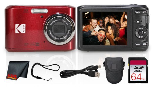 Kodak PIXPRO FZ45 Digital Camera Bundle 4x Zoom Full HD-0