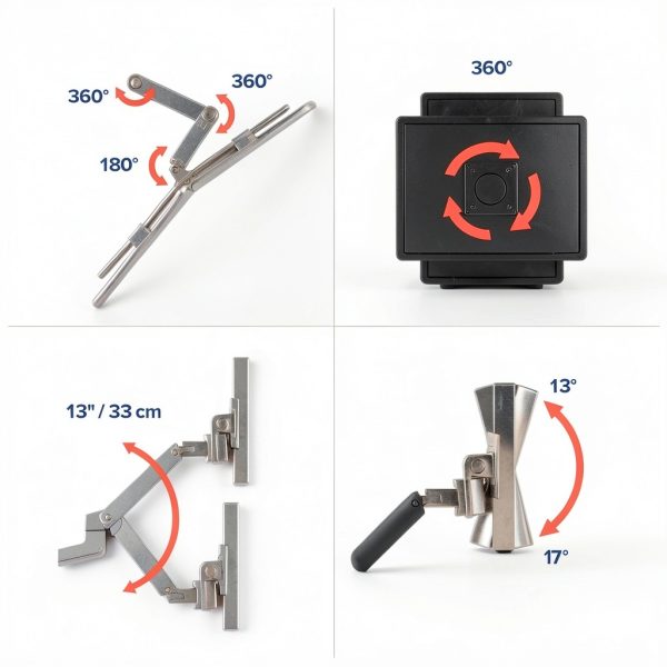 Pavo Dual Monitor Arm White Metal Desk Mount VESA-3