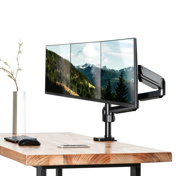 Mount-It Triple Monitor Mount Gas Spring Full Motion Desk-2