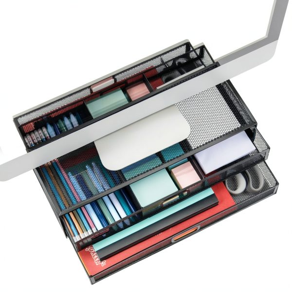 Network Mesh Monitor Stand Organizer Office Home Desk-3