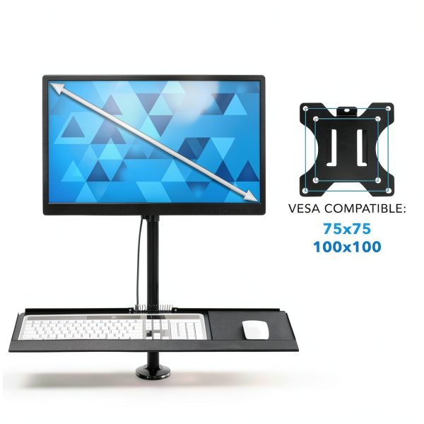 Pavo Sit Stand Monitor Mount Height Adjustable Ergonomic-1