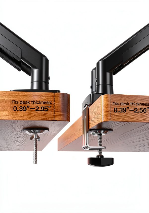 Pavo Dual Monitor Arm Tool Free VESA Mount Ergonomic Desk-4
