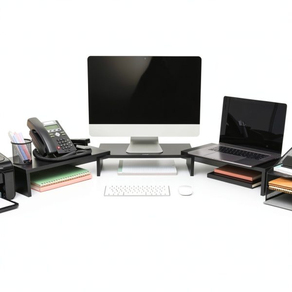 Mind Reader Adjustable Dual Monitor Stand Ergonomic MDF-4