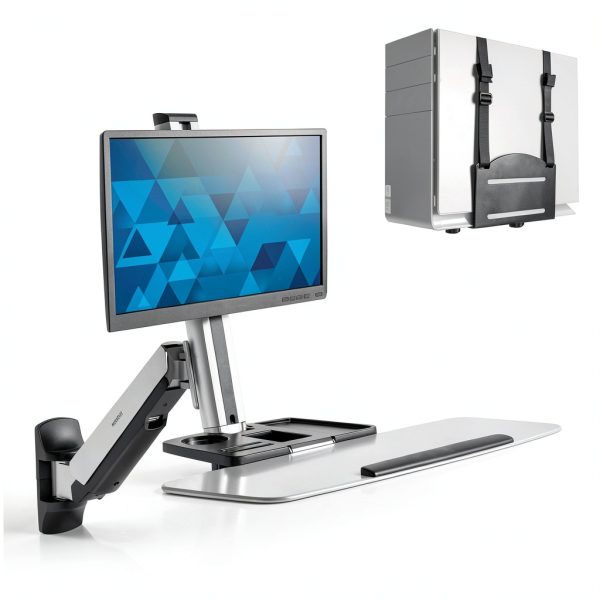 Pavo Wall Mount Sit Stand Monitor Arm Ergonomic Workstation-1