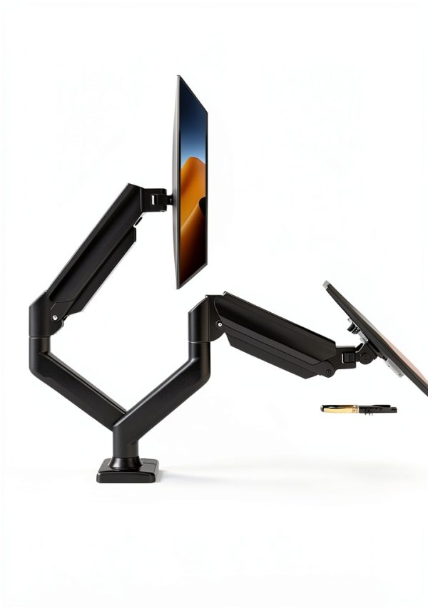 Pavo Dual Monitor Stand Height Adjustable Ergonomic Desk-1
