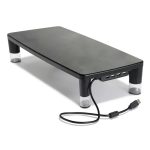 Monitor Stand MS100B Height Adjustable USB Hub Black Clear-0