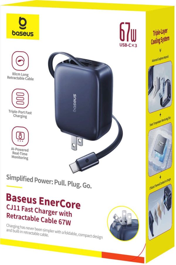 BPS 3 Port Fast Charger AI Power Foldable Travel Adapter-3
