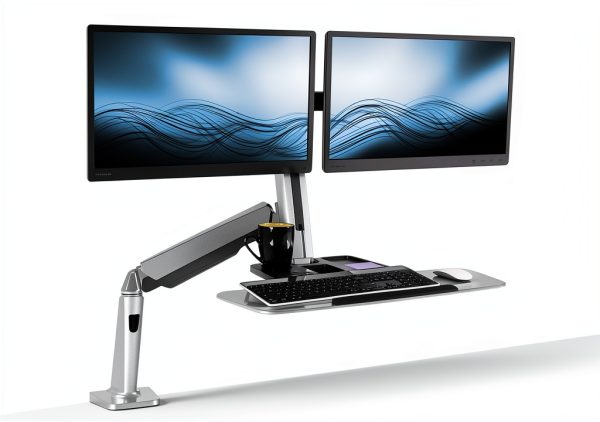 Pavo Dual Monitor Stand Up Desk Converter Ergonomic-0