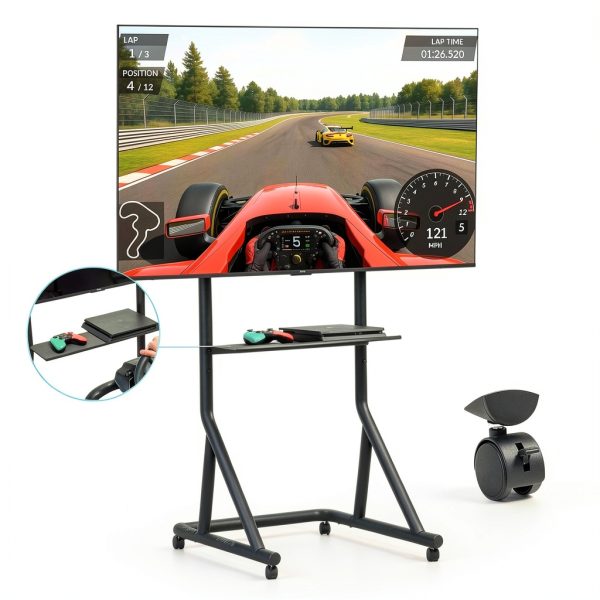 Pavo Monitor Stand Adjustable Height Mobile Gaming TV Mount-5