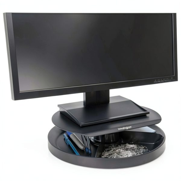 Kensington Monitor Stand Ergonomic SmartFit Spinning Storage-0