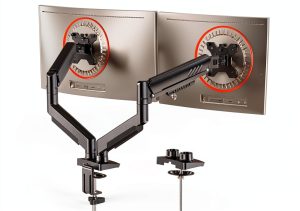 Pavo Dual Monitor Arm Tool Free VESA Mount Ergonomic Desk-0