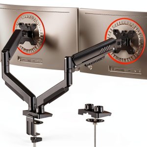 Pavo Dual Monitor Arm Tool Free VESA Mount Ergonomic Desk-0