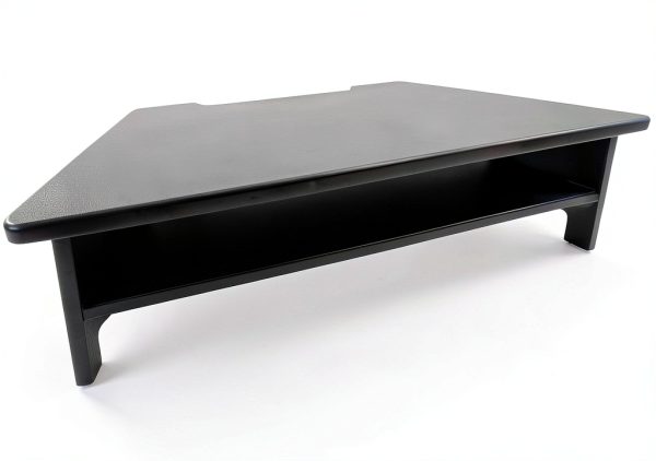 Victor Monitor Stand Wood Ergonomic Height Adjustable Black-0