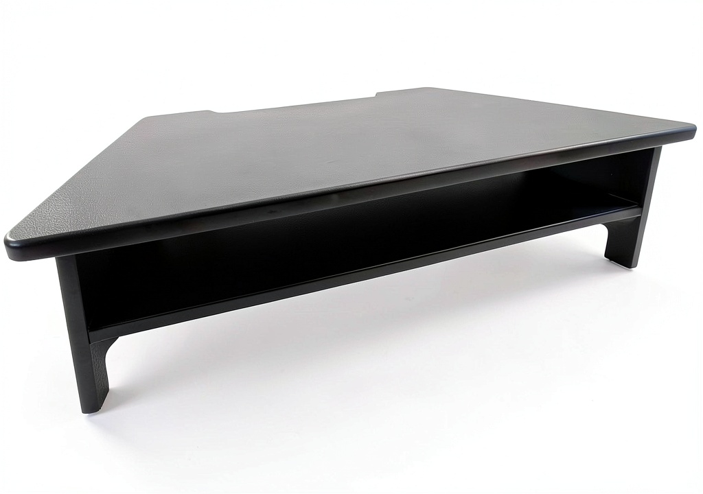 Victor monitor stand in black finish on a desk
