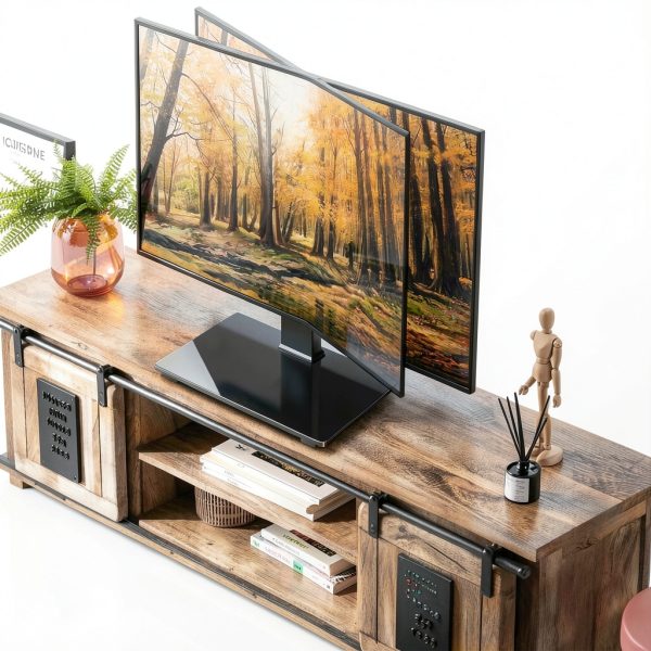 Universal TV Stand Freestanding Swivel Height Adjustable-3