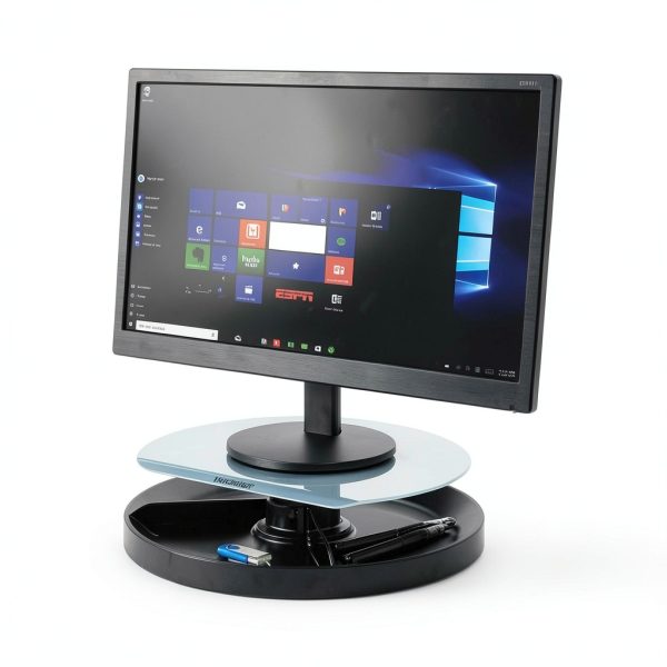 Kensington Monitor Stand Ergonomic SmartFit Spinning Storage-2