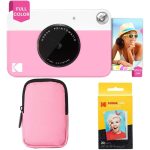 Kodak Printomatic Instant Print Camera Bundle Pink Travel-0