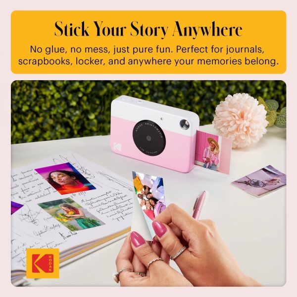 Kodak Printomatic Instant Print Camera Bundle Pink Travel-5