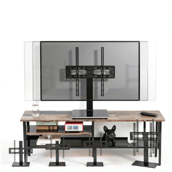 Universal TV Stand Freestanding Swivel Height Adjustable-2