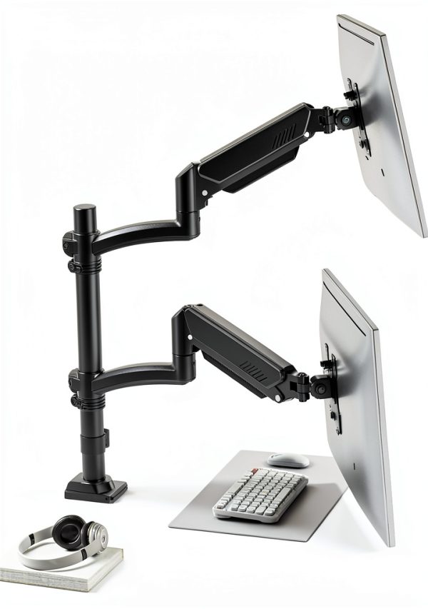 Pavo Dual Monitor Arm Full Motion Adjustable Desk Mount-3