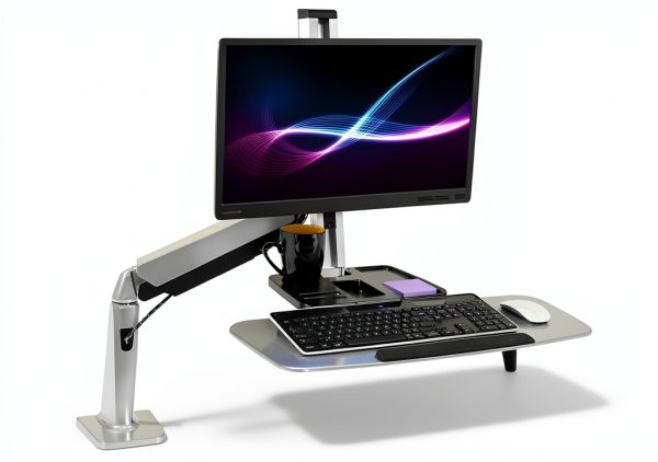 Pavo Height Adjustable Workstation Gas Spring Arm Ergonomic-1