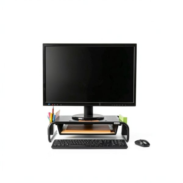 Allsop Monitor Stand Steel Construction Storage Drawer-4